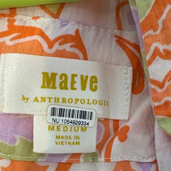 Anthropologie Orange and Green Maxi Dress - Picture 2 of 3